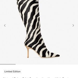 Jimmy Choo Zebra Gloria Knee high boot - NEVER WORN/ STILL IN PACKAGING
